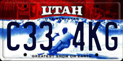 UT license plate C334KG