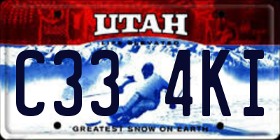 UT license plate C334KI