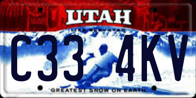 UT license plate C334KV