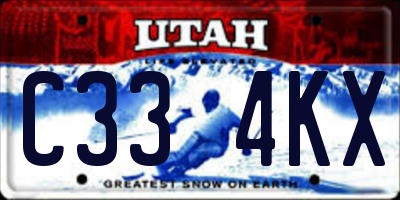 UT license plate C334KX