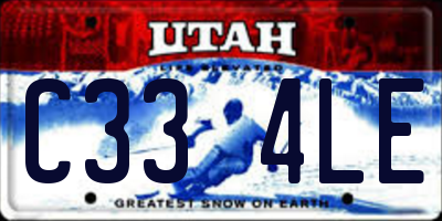 UT license plate C334LE