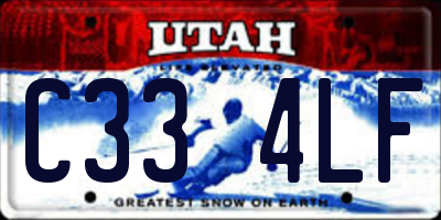 UT license plate C334LF