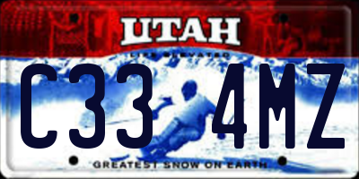 UT license plate C334MZ