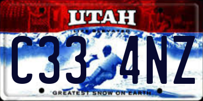 UT license plate C334NZ