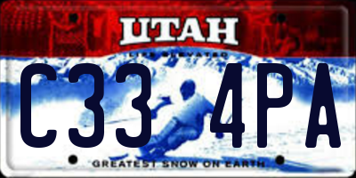 UT license plate C334PA