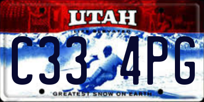 UT license plate C334PG