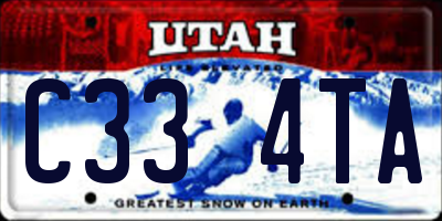 UT license plate C334TA