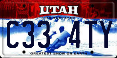 UT license plate C334TY