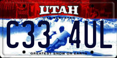 UT license plate C334UL