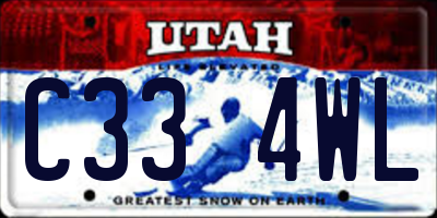 UT license plate C334WL