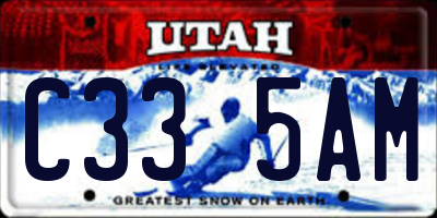 UT license plate C335AM