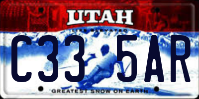UT license plate C335AR