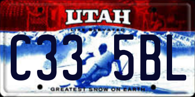 UT license plate C335BL