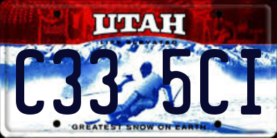 UT license plate C335CI