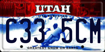 UT license plate C335CM
