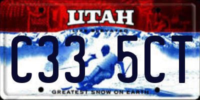 UT license plate C335CT