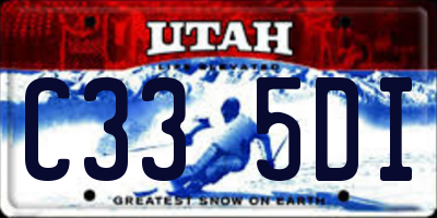 UT license plate C335DI