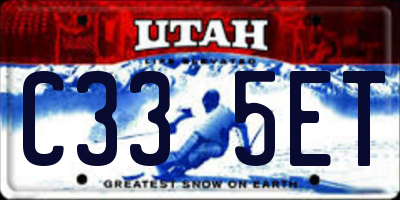 UT license plate C335ET