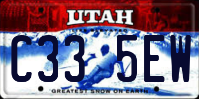 UT license plate C335EW