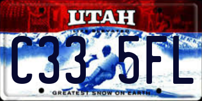 UT license plate C335FL
