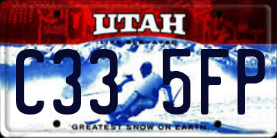 UT license plate C335FP