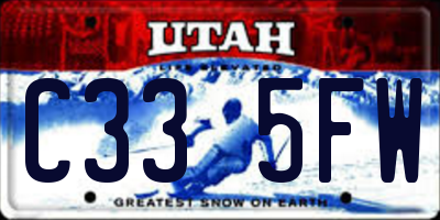 UT license plate C335FW
