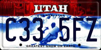 UT license plate C335FZ
