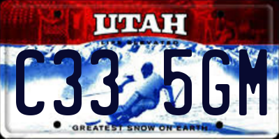 UT license plate C335GM