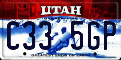 UT license plate C335GP