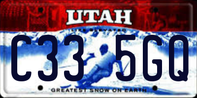 UT license plate C335GQ