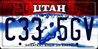 UT license plate C335GV