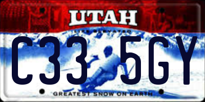 UT license plate C335GY