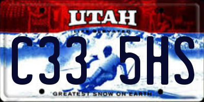 UT license plate C335HS