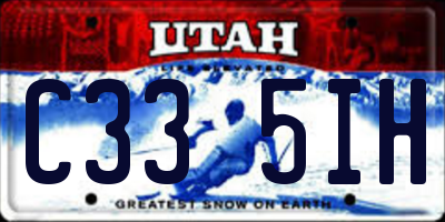 UT license plate C335IH
