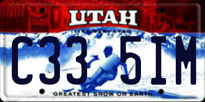 UT license plate C335IM