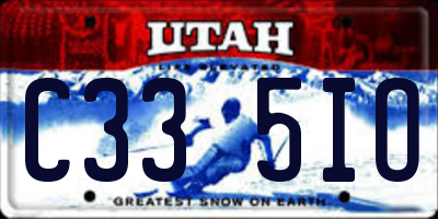 UT license plate C335IO