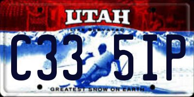UT license plate C335IP