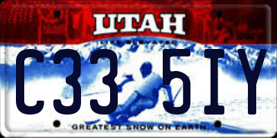 UT license plate C335IY