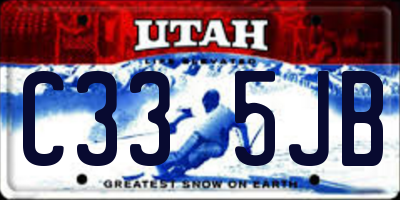 UT license plate C335JB