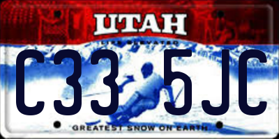 UT license plate C335JC