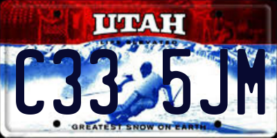 UT license plate C335JM