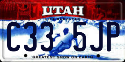 UT license plate C335JP