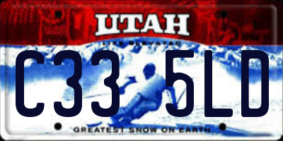 UT license plate C335LD