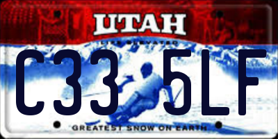 UT license plate C335LF
