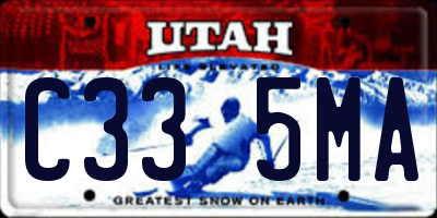 UT license plate C335MA