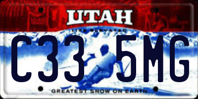 UT license plate C335MG