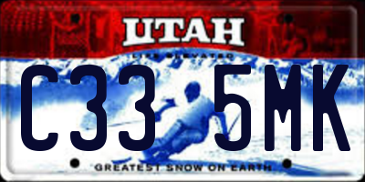 UT license plate C335MK