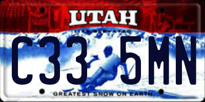 UT license plate C335MN