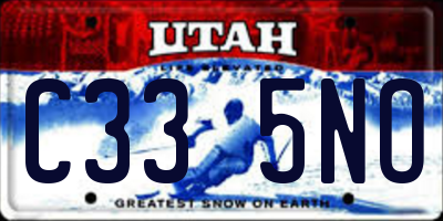 UT license plate C335NO