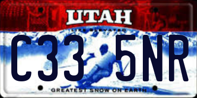 UT license plate C335NR